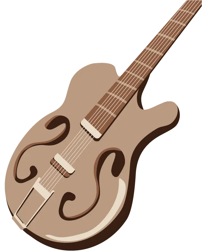 guitar for flat-white